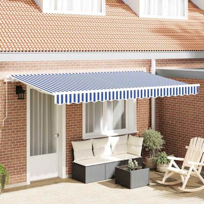 vidaXL Zatemniteľná markíza Modrá 350 x 200 cm látka
