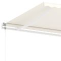 vidaXL Samostatne stojaca automatická markíza 600x350 cm krémová