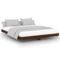 VidaXL Rám postele bez matraca Dub hnedý 200x200 cm Konštrukcia dreva