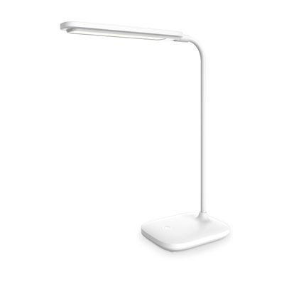 Platinet PDL6728 stolná LED lampa 5W stmievateľná, integrovaná batéria 2400mAh, USB port, biela