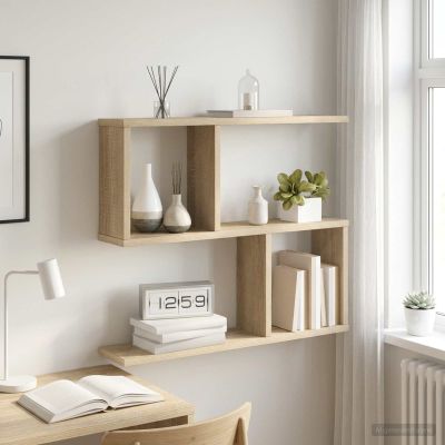 vidaXL Stenná polica Dub sonoma 60 x 12 x 50,5 cm Kompozitné drevo