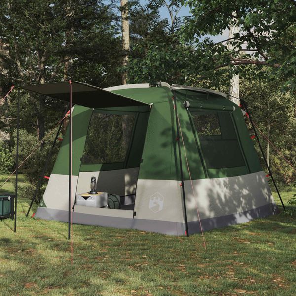 vidaXL Párty stan Zelená Pre 10 osôb 185T Polyester s PU náterom