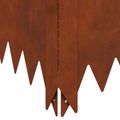 vidaXL Obrubník trávnika 4 ks 100 x 60 x 20 cm Oceľ Hrdzavý