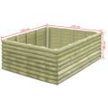 vidaXL Vyvýšený záhradný záhon 150x150x48cm, impregnovaná borovica 19mm