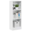 vidaXL Knižnica vysoký lesk biela 40x24x109 cm kompozitné drevo