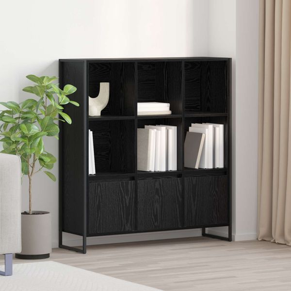 vidaXL Knižnica 2 pcs Čierny dub 99,5 x 30 x 108 cm Kompozitné drevo