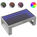 vidaXL Konferenčný stolík s nekonečnými LED betónovosivý 90x53x30 cm