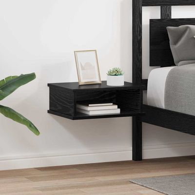 vidaXL Nočný stolík 2 pcs Čierny dub 40 x 31 x 15 cm Kompozitné drevo