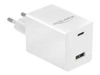 Sieťový adaptér - 48 Watt - 3 A - Fast Charge, PD 3.0 - 2 výstupné konektory (USB, USB-C) - biela