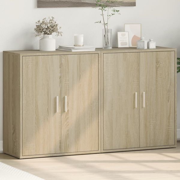 vidaXL Komody 2 ks dub sonoma 60x31x70 cm kompozitné drevo