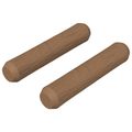 vidaXL Drevené kolíky 2 ks Hnedá Ø 8 x 35 mm Drevený masív