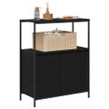 vidaXL Kúpeľňová skrinka s policami dub čierny 76,5x35x95 cm