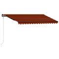 vidaXL Automaticky zaťahovacia markíza 450x300 cm oranžová a hnedá