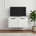 vidaXL Nástenná TV skrinka Biela s vysokým leskom 59,5 x 41 x 30 cm