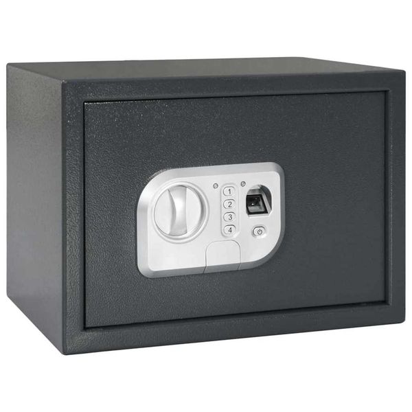 vidaXL Digitálny trezor so zámkom Tmavo šedá 35 x 25 x 25 cm Oceľ