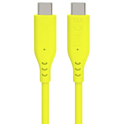 PremiumCord silikónový USB-C 60W, žltý, 1.5m