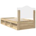 vidaXL Rám postele Sonoma dub 75 x 190 cm Masívne borovicové drevo