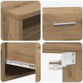 vidaXL Drevená skrinka 100,5 x 39 x 30 cm Remeselný dub