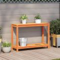 vidaXL Stôl na presádzanie a polica voskovohnedý 108x35x75 cm borovica