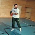 Tričko Oversized Varsity White - GymBeam, veľkosť S