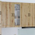 vidaXL Nástenný sklenený kabinet LUCCA Dub artisan 40 x 31 x 100 cm