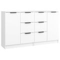 vidaXL Komody 2 ks biele 60x30x70 cm spracované drevo