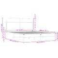 vidaXL Posteľný rám bez matraca 150x200 cm hnedý dub kompozitné drevo