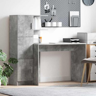 vidaXL Stôl 2 pcs Betónová šedá