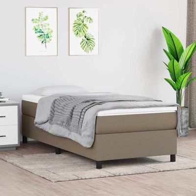 vidaXL Posteľný rám s boxspringom Taupe 90x190 cm Látka