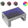 vidaXL Konferenčný stolík s nekonečnými LED betónovosivý 70x53x30 cm