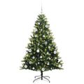 vidaXL Umelý vianočný stromček s kĺbmi 150 LED Zelená 150 cm PVC a PE
