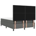 vidaXL Posteľ s pružinovým rámom Tmavo šedá 160 x 200 cm látka