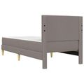 vidaXL Rám postele s matracom Sivohnedá 90 x 200 cm Látka