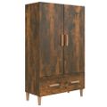 vidaXL Kredenc dymový dub 70x31x115 cm spracované drevo