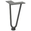 vidaXL Nohy do vlasov pre konferenčný stolík 4 ks, antracitové, 20 cm, masívna oceľ