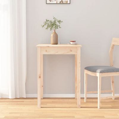 vidaXL Jedálenský stolík 55x55x75 cm borovicový masív