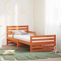 vidaXL Rám postele s rozkladacou matracou Hnedá 80 x 200 cm