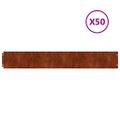 vidaXL Obrubník trávnika 50 pcs 15 x 103 cm Poveternostne odolná oceľ