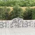 vidaXL Oblúkový gabionový kôš 200x30x60/80 cm pozinkované železo