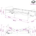 vidaXL Elektrický nastaviteľný rám postele Čierna 107 x 200 cm Oceľ