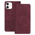 Puzdro Smart Suede pre iPhone 12 / 12 Pro bordová