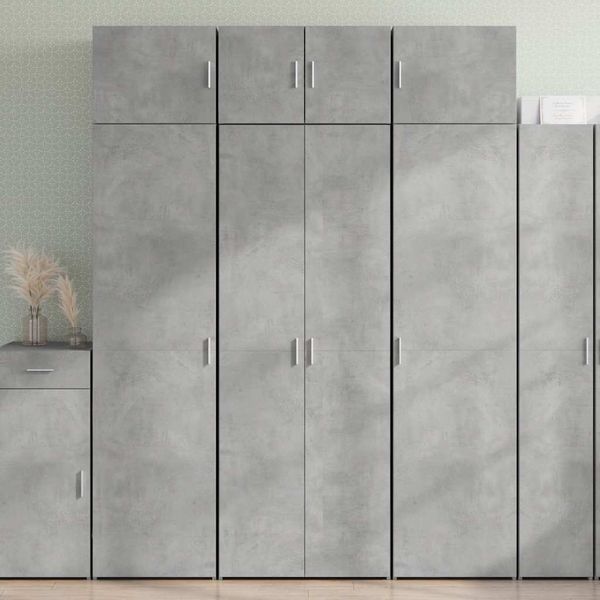 vidaXL Vysoká skrinka sivá 70x42,5x185 cm kompozitné drevo