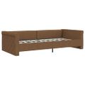 vidaXL Pohovka s matracom a USB hnedá látková 90x200 cm