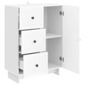 vidaXL Servírovacia skriňa Biela s vysokým leskom 66 x 34,5 x 90 cm