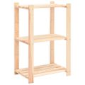 vidaXL Regál s 3 policami 60x38x90 cm, borovicový masív 150 kg