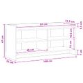 vidaXL TV skrinka 100 x 33 x 47 cm Sivý Sonoma Kompozitné drevo