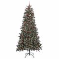 vidaXL Umelý vianočný stromček Zelená 240 cm PVC, plast a oceľ