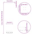vidaXL Nohy konferenčného stolíka 4 ks čierne 42-44 cm oceľové