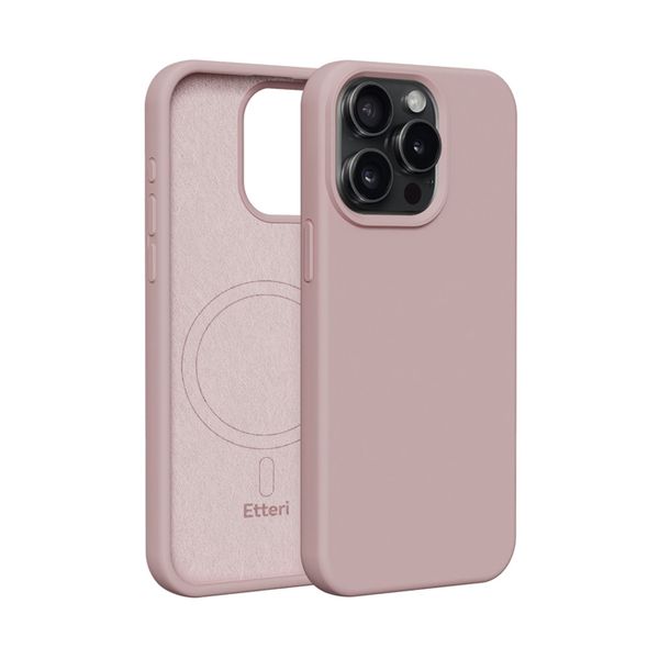 Obal Etteri Silicone Mag pre iPhone 15 Pro 6,1" svetloružový