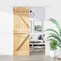 vidaXL Posuvné dvere 70 x 210 cm Masívne borovicové drevo (neupravené)